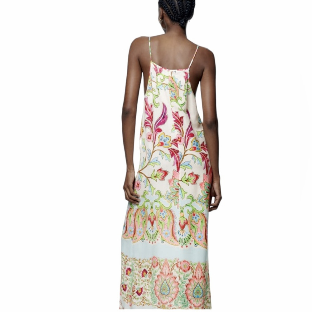 ZARA Floral Maxi Dress Size Small NWT - Picture 11 of 12